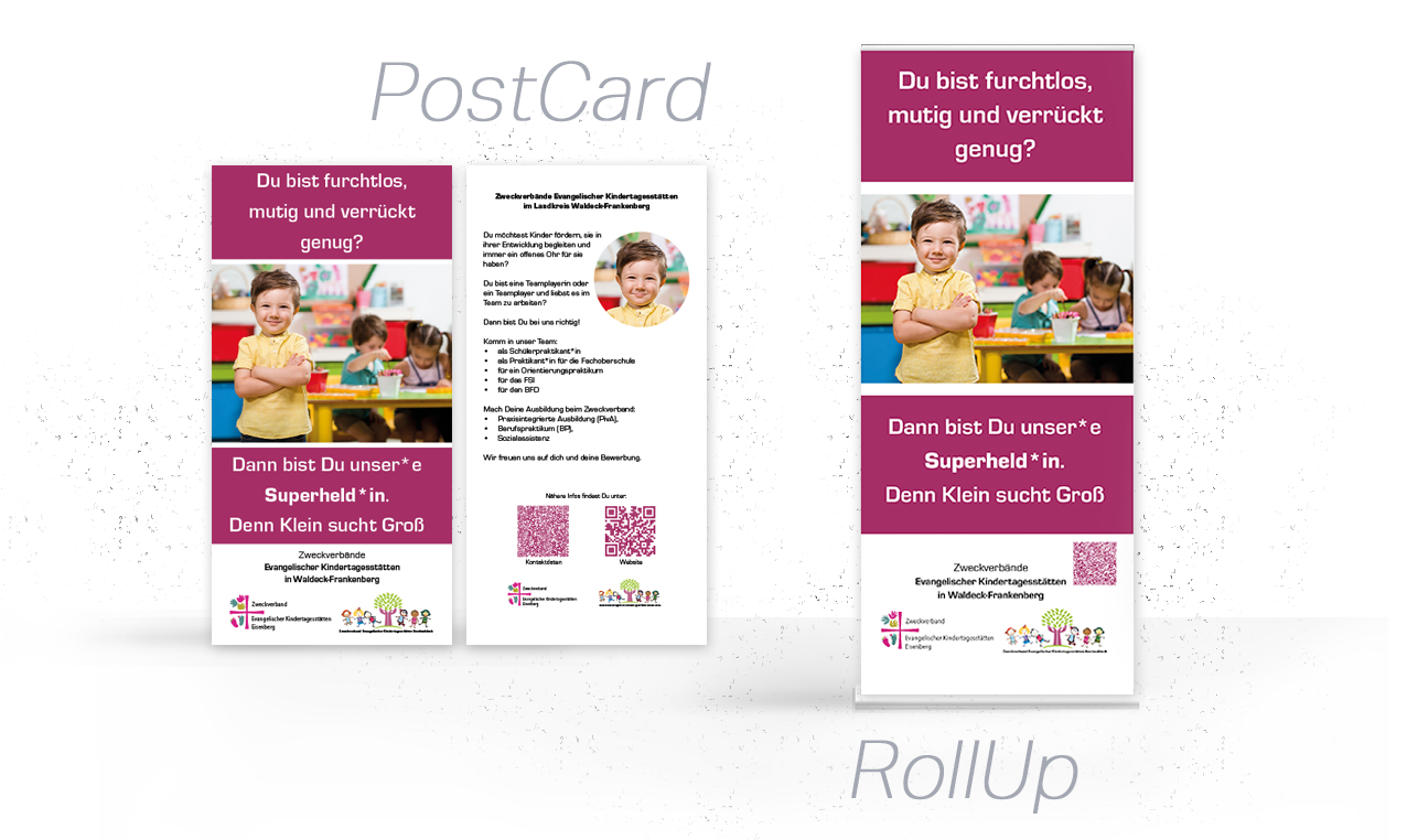 PostCard & RollUp für Kindertagesstätten Nordwaldeck